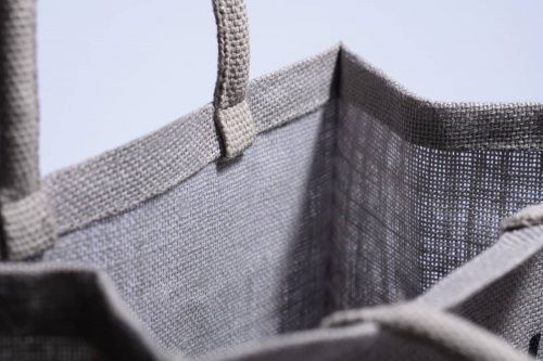 Джутовая сумка "This is my green bag" светло-серый