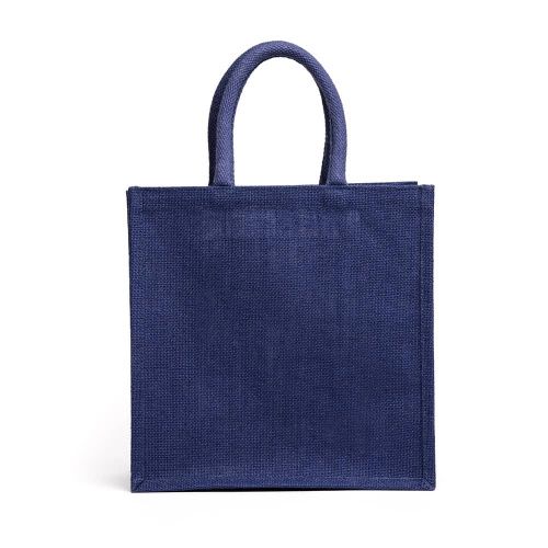 Джутовая сумка "This is my green bag" джинсово-синий