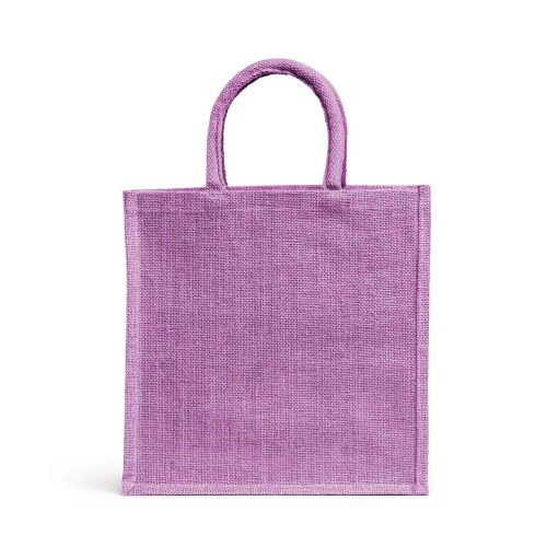 Джутовая сумка "This is my green bag" лаванда