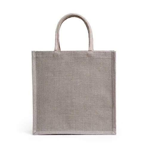 Джутовая сумка "This is my green bag" светло-серый